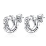 color: Steel Color Stud Earrings