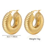 color: Spiral Pattern Hollow Earrings Gold MS-005