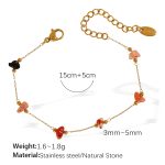 color: SL118CRG Colorful Stone Gold Bracelet