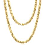 color: 6mm Wide Round Polished Box Buckle Gold / size: 18cm Bracelet