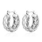color: Cast Embossed Earrings -Steel Color