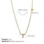 color: XL543WEGT Letter Necklace