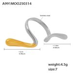 color: A991-Two-tone Gold Ring / size: US 7