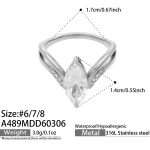 color: A489-Steel Color Ring Size 8