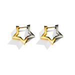 color: Five-pointed Star Two-tone Gold Ear Cuff