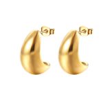 color: Bean Stud Earrings Gold