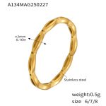 color: A134-Gold Ring / size: Open Adjustable