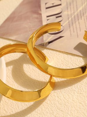 Simple Bracelet Simple Retro Bracelet Open Female Personality Glossy Golden Versatile