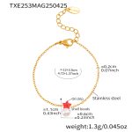 color: TXE253-Gold Starfish Shell Pearl Bracelet 12+4cm