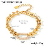 color: TXE201-Gold Zircon Bracelet