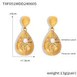 color: TXF051-Gold Earrings