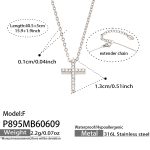 color: P895-F Style Steel Color Necklace 40.5+5cm