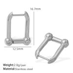 color: EH932S Silver Earrings