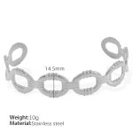 color: SZ80 Adjustable Silver Bangle