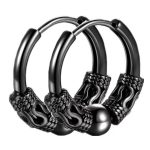 color: 12MM Dragon Pattern with Bead Ear Cuff Black MS-097 1 PC