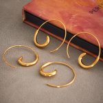 Design C- Shaped Minimalist Ear Ring PVD Gold Plated Stainless Steel Earrings