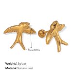 color: EH985G Gold Stud Earrings