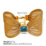color: SL65 Blue Zircon Gold Bracelet