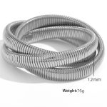 color: SZ04 Three Layer Steel Color Bangle