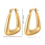 color: Triangle Hollow Earrings Gold MS-006