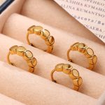 Simple Retro Plain Ear Ring Stainless Steel Premium Earrings for Women Personalized Earrings Women