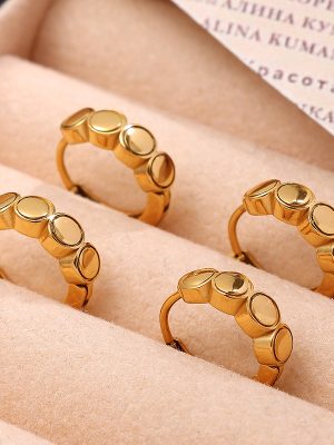 Simple Retro Plain Ear Ring Stainless Steel Premium Earrings for Women Personalized Earrings Women