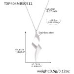 color: TXP404-Steel Color Geometric Necklace 40+5cm
