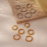 Twisted Stainless Steel Ear Clip Women's Simple Gold Plated 18K All-Match round Earrings