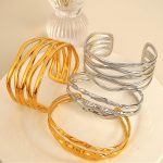 Stainless Steel Gold-Plated Bracelet Multi-Layer Winding Design Advanced Bracelet Gentle