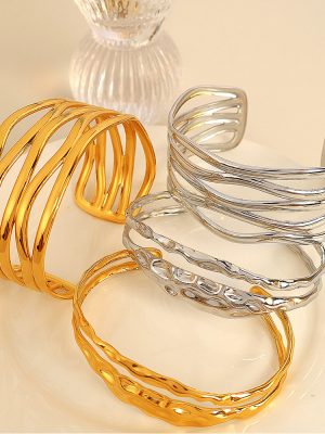 Stainless Steel Gold-Plated Bracelet Multi-Layer Winding Design Advanced Bracelet Gentle