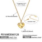 color: P016-Gold Necklace 40+5cm