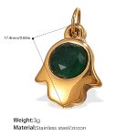 color: PJ559GNG Green Zircon Gold Pendant