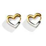 color: Heart Two-tone Gold Ear Cuff