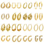 Geometric High-Grade Stainless Steel Earrings Women's Light Luxury round Earrings 18K Earrings