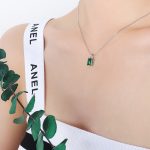 color: P026-Steel Color Necklace 40+5cm