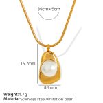 color: XL184 White Bead Gold Earrings