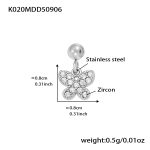 color: K020-Steel Color X Shaped Zircon Pendant
