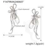 color: F1479-Steel Color Earrings