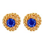 color: Gold Blue Rhinestone MS-518C