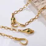 Necklace Personality Stainless Steel Snake Head Simple All-Matching Hip Hop