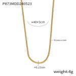 color: P873-Gold Side Chain 40+5cm