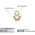 color: D454-Round Zircon Gold Pendant