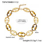 color: TXP470-Gold Necklace 40+5cm