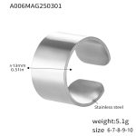 color: A006-Steel Color Ring / size: US 6