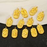 Constellation Tarot Pendant Necklace Stainless Steel DIY Accessories 18K Gold Retro