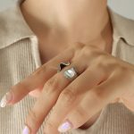 color: A164-Steel Color Open Ring / size: US 7