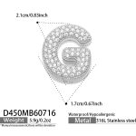 color: D450-Letter G Steel Color Pendant
