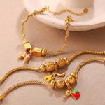 DIY Diverse Pendant Bracelet Non-Fading Plated 18K Gold Light Luxury Ornament