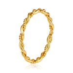 color: Twisted Wire Ring Gold / size: US 6