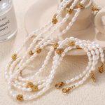 French Style New Baroque Freshwater Pearl Necklace Stainless Steel 18K Gold Plating Elegant Bracelet Set